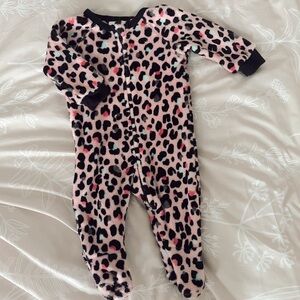 cozy pink leopard print sleeper 💕